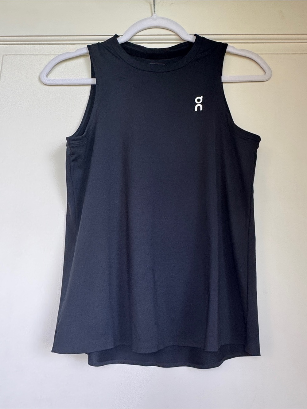 New Without Tag, On Running Women's Black Performance Tank with Subtle Logo